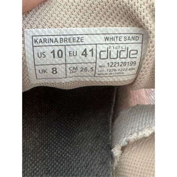 Hey Dude Karina Breeze White Sand Lightweight Sneakers Shoes Size 10 - Picture 12 of 12